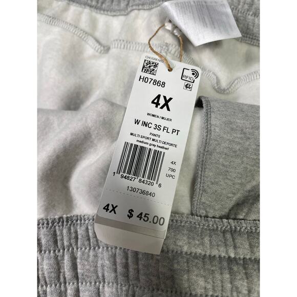 Adidas Men’s 4X Gray Fleece Joggers Pants Slim Fit Stretch Striped Athletic NWT - Picture 6 of 11